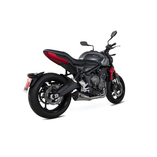 Scorpion Exhaust Triumph Trident 660 2021 - 2023 Serket Taper Full System Brushed Stainless Steel Sleeve